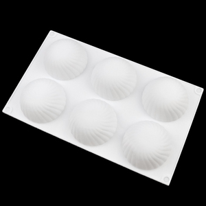 Molde de silicona reutilizable con forma de bola grande y ondas para hacer jabón DIY, pasteles, resina y pudín, de uso industrial. - Product Image 5