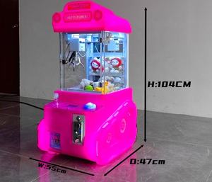 Mini plastik doldurulmuş hayvan bebek pençe otomat ödül İngilizce için oyun salonu oyun makinesi - Product Image 1