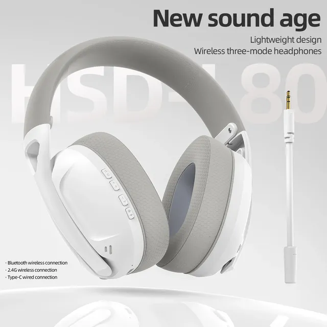 SMAILWOLF L80 BT wireless wired three-mode gaming headset laptop home lightweight headset with microphone