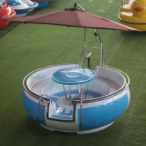 CEYU Lussuoso Pontone Elettrico in Vetroresina per 6 Persone BBF-112, Diametro 2,4m, per Lago e <span class=keywords><strong>Mare</strong></span>, Ideale per Feste e Barbecue - Product Image 1