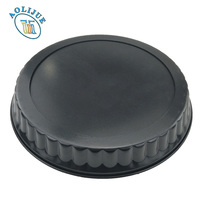 Sartén para tarta estriada de acero al carbono antiadherente, plato para tarta de manzana, bandeja para hornear, bandeja para hornear desmontable redonda de encaje