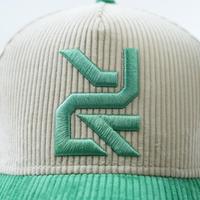 Casquette en velours côtelé OEM avec logo personnalisé, broderie 3D, casquette de baseball à 5 panneaux, casquette structurée