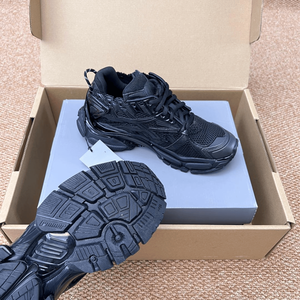 Zapatillas Deportivas Negras Monocromáticas con Malla, Transpirables, Estilo Urbano, con Plataforma - Product Image 6