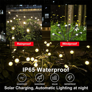Lumière solaire extérieure étanche 6/8/10 têtes led alimenté par balançoire luciole lampe solaire luciole jardin lumière étanche à <span class=keywords><strong>la</strong></span> pluie cour - Product Image 3