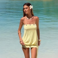 Robe d'été sans bretelles 2026 – Robe moulante élégante et sexy pour femme, idéale pour les vacances