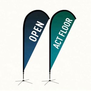 ธงขนนกทรงหยดน้ำพิมพ์ลายตามสั่ง สำหรับการโฆษณาและโปรโมชั่นกลางแจ้ง - Product Image 6