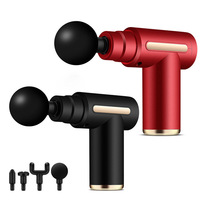 Pistolet de massage électrique portatif mini à 4 têtes rechargeable par USB-C pour la récupération musculaire des tissus profonds