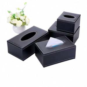 Ensemble d'articles de toilette pour hôtel bleu durable personnalisé avec logo en cuir PU, pour voyages/spa, pour hôtels 5 étoiles - Product Image 1