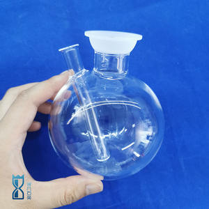 للبيع بالجملة قارورة تفاعل من الكوارتز خالية من الهواء برقبة دائرية من الزجاج تستخدم 25 ~ من المختبر 25 درجة نقاء عالية - Product Image 2