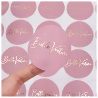 Étiquette de bougie en vinyle, impression étanche de haute qualité, Logo personnalisé, autocollants en feuille d'or
