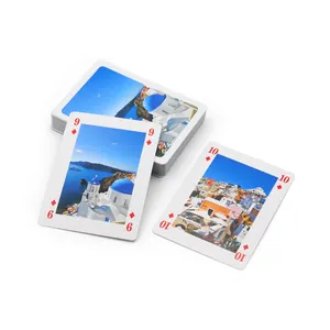 OEM all'ingrosso nuovo materiale 100% PVC e carte da gioco in plastica da Poker stampate personalizzate 63x88mm