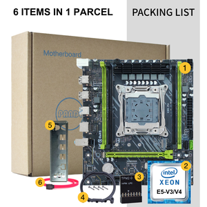 ชุด Win11 C612 X99-P4ใหม่พร้อม Tpm2.0 UEFI บูตปลอดภัยเมนบอร์ด MATX DDR4แรม <span class=keywords><strong>Intel</strong></span> Xeon E5ชุดเมนบอร์ด X99คอมโบ2620 V3 - Product Image 6