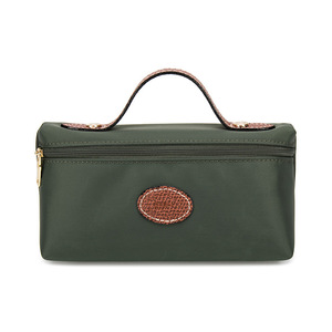 New nylon bền túi vệ sinh phụ nữ Khăn thêu logo hộp trang điểm công suất lớn Túi mỹ phẩm - Product Image 4