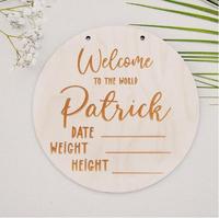 Accessoires de photographie pour nouveau-nés, cartes de développement mensuel pour bébé, disques en bois, cartes de développement double face
