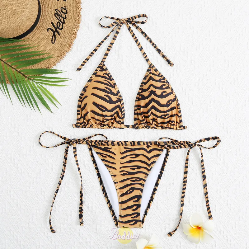 Bikinis extremos de cintura alta para mujer, trajes de baño con tirantes trenzados, Mini Micro Bikini de dos piezas, Bikini Sexy