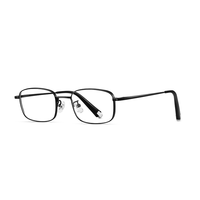 Gafas Unisex Rectangulares de Metal con Protección Anti-Luz Azul, Ligeras, Color Marrón Sólido, Montura Completa, para Uso Diario en Adultos