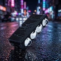 Phares de calandre LED à 4 lentilles, 110W, double faisceau, 11000LM, étanches IP67, pour pare-chocs avant de voitures, SUV et camions - Vente en gros