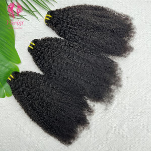 Extensiones de Cabello Humano <span class=keywords><strong>Afro</strong></span> Rizado 12A, Paquetes de Cabello Humano <span class=keywords><strong>Afro</strong></span> Rizado 4C con Doble Trama, Extensiones de Cabello Humano Virgen al por Mayor - Product Image 2