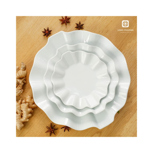 Assiette en céramique torsadée de luxe 9 \ "de profondeur en gros d'usine assiettes à dîner de taille personnalisée pour cuisine restaurant hôtel-nouveau modèle - Product Image 3