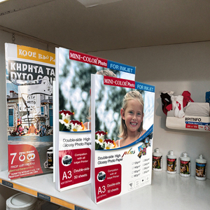 Papel A3 de Doble Cara de Alto Brillo de 200g para Impresoras de Inyección de Tinta, para Fotos, Pósters y Tarjetas de Visita, Disponible en 180g, 230g, 260g y 300g, Recubierto <span class=keywords><strong>A4</strong></span> - Product Image 1