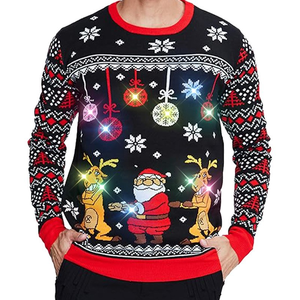 <span class=keywords><strong>Pull</strong></span> de Noël personnalisé anti-rides et anti-rétrécissement, <span class=keywords><strong>pull</strong></span> tricoté amusant et <span class=keywords><strong>original</strong></span> avec logo frontal, idéal pour les fêtes d'hiver, <span class=keywords><strong>pull</strong></span> OEM - Product Image 2