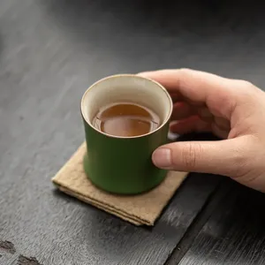 Porcelaine Bambou <span class=keywords><strong>Kungfu</strong></span> Tasses À Thé En Céramique Maître Bol À Thé Creative Bambou Forme Tasse Cuisine Teaware - Product Image 2