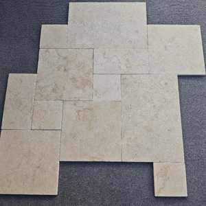 Pavés en pierre calcaire beige d'Asie, carreaux de sol en pierre calcaire beige, carreaux de pierre calcaire pour sols intérieurs et extérieurs - Product Image 1