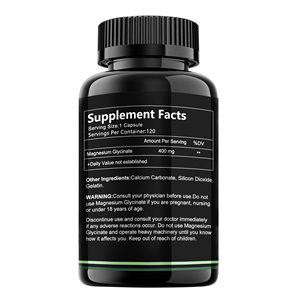 Suplemento de glicinato de magnesio para adultos 120 cápsulas veganas que apoyan el sistema nervioso mejora la calidad del sueño no para mujeres embarazadas - Product Image 2