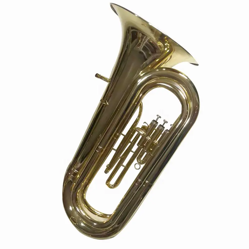 Chinesische Herstellung Produktion Tuba 4/3 Modell gelbe Messing Tuba für das Konzerts piel