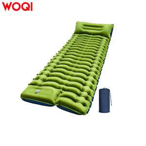 Colchoneta inflable para acampar Woqi, rectangular, verde militar, cojín de aire duradero para senderismo y mochilismo, para 1 persona - Product Image 1