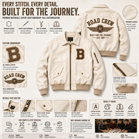 Blouson Bomber en Cuir Personnalisé Style Streetwear avec Patchwork Chenille et Design Varsity Baseball, Fermeture Éclair, Vente en Gros OEM