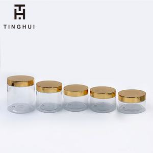 Venta al por Mayor de Fábrica: Envases Cosméticos de Lujo Vacíos OEM de 4oz y 8oz, Tarro de Crema de Plástico PET con Tapa Dorada - Product Image 4