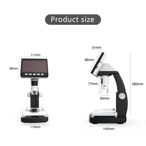 INSKAM306 alat perbaikan industri Video 1080p, 1000X dapat disesuaikan Mikroskop berdiri biologi dengan kamera
