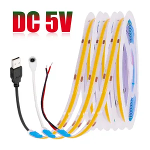 5V USB 8 mét chiều rộng linh hoạt COB <span class=keywords><strong>LED</strong></span> Strip ánh sáng 10 Wát an toàn dễ dàng cài đặt <span class=keywords><strong>3m</strong></span> Băng 320 Đèn <span class=keywords><strong>LED</strong></span>/mét - Product Image 1