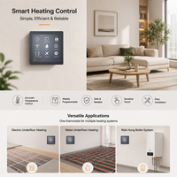 Termostato Inteligente para el Hogar con Pantalla Táctil TFT, Termostato de Calefacción para Calderas de Agua Eléctricas y de Gas, Piezas para Sistemas HVAC