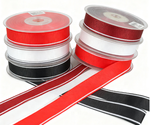 Grosir potongan harga pita dekorasi 196 warna 25mm warna Solid pita Grosgrain untuk acara pernikahan - Product Image 1
