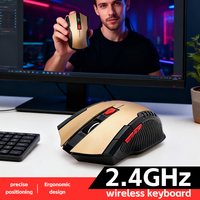 Souris de jeu optique sans fil 3D, rétroéclairage RVB, rechargeable USB/Type-C, 6 boutons programmables, ergonomique, sans fil, rechargeable