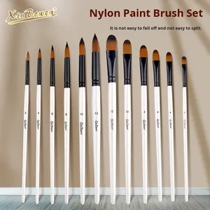 Pinceau Xin Bowen HB-3352 en nylon avec manche en bois pour peinture <span class=keywords><strong>acrylique</strong></span>, <span class=keywords><strong>gouache</strong></span>, aquarelle, huile, étudiants en art, dessin à la main, vente en gros - Product Image 2