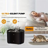 Elecpet Fontaine à eau automatique pour chat 2,2 L avec détecteur de mouvement et filtre à charbon actif pour animaux de compagnie en bonne santé