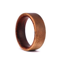 Natürlicher Handgefertigter Koa-Rosenholz Unisex Ehering Kombiniertes Holzdesign