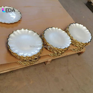จานรองแก้วทรงกลม LEDA ขอบคริสตัลสำหรับตกแต่ง - Product Image 6
