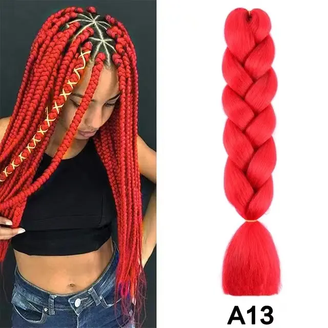 Hot selling yaki Jumbo Ombre Braiding Hair Wholesale 100g African Crochet Braids Hair 24 inch Synthetic braiding Hair Extensions