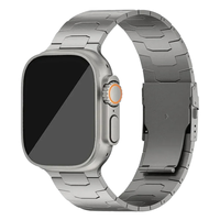 Bracelet de montre en titane ultra-luxe respirant pour Watch Series 10 49mm/46mm/45mm/44mm/42mm avec boucle en acier inoxydable à 3 maillons