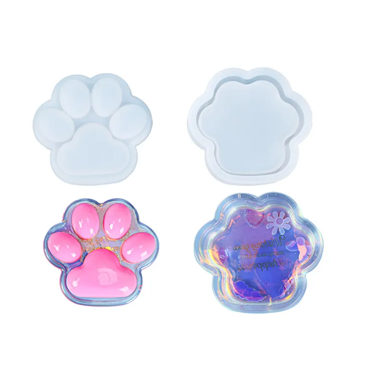 Promotional Storage Box Mold Resin Cat Claw Custom Silicone Mold for Business Giveaway
