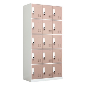 Armario de hierro para gimnasio, armario de acero para personal, casilleros DE TRABAJO DE Metal, almacenamiento escolar, casillero de Metal, Loker de Metal de acero, 12 Roperos Armario - Product Image 1