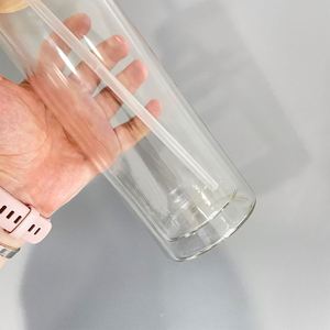 Gobelet droit à double paroi de 20 oz pour sublimation, réutilisable, effet boule à neige, transparent, verre à bière de 12 oz - Product Image 3