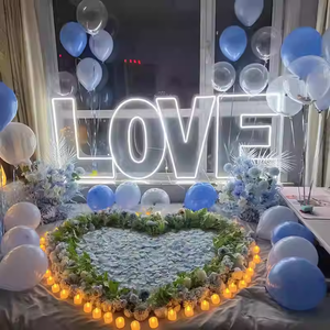 Lumière néon LED personnalisable pour les propositions de mariage, les anniversaires (10e anniversaire), et l'illumination de lettres et de chiffres « 520-Amour » - Product Image 1