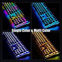 Clavier de jeu mécanique rétro OEM ODM, filaire, 108 touches, avec rétroéclairage RGB, éclairage latéral, repose-poignets amovible, touches rondes