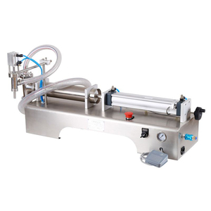 Machine de remplissage semi-automatique à double tête à piston pneumatique, auto-adhésive pour bouteilles de vin/verre, étiquetage avant et arrière - Product Image 3