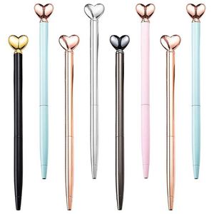 Heart Shaped Metal Ballpoint <b>Pen</b> with Embossed Design Portable Perfect for Wedding Bridal Shower Graduation Birthday School Gift - Product Image 1